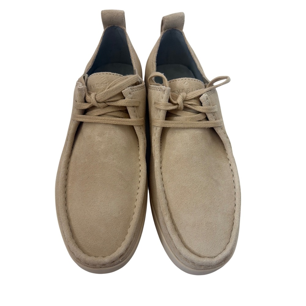 Everlane Mens Suede Moc Toe Lace Up Loafers Tan Beige WLB-GRY 1121 Size 7